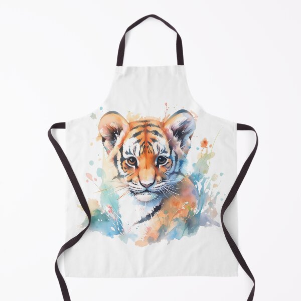 Item preview, watercolor baby tiger designed and sold by maniabx.