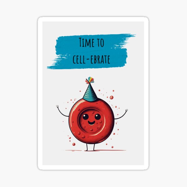 Item preview, Hematology Red blood cell congratulations Happy Birthday greeting card designed and sold by carecards.
