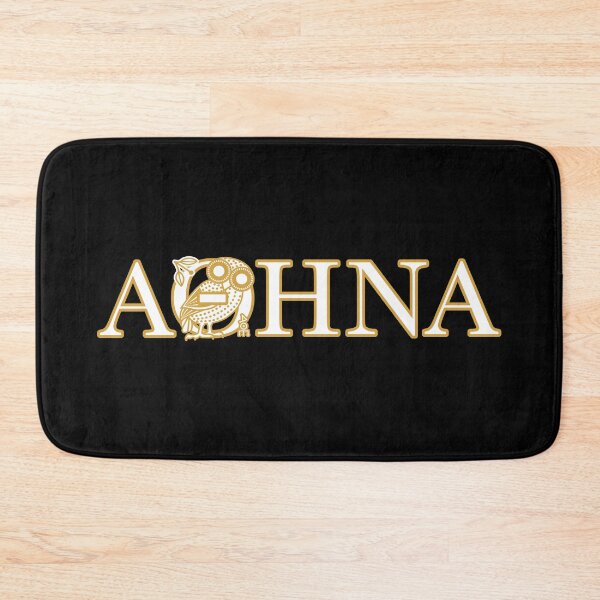 Item preview, Athens Typography with Ancient Greek Athenial Owl  designed and sold by Happy Puppy Print On Demand.
