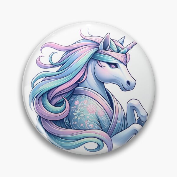 Artikelvorschau, Wunderliches Einhorn, Pastellmähnen-Fantasiewesen entworfen und verkauft von LunarFern.