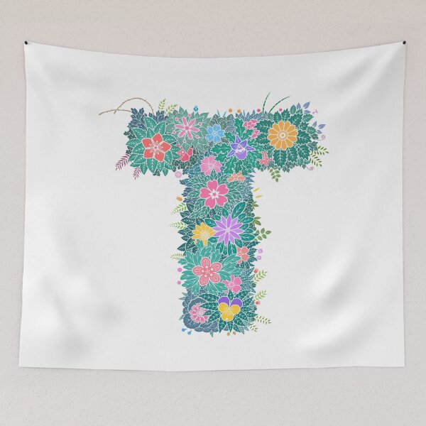 Artikelvorschau, Blumenbuchstabe „T“ WeArePrettierThanFlowers entworfen und verkauft von birthflower.