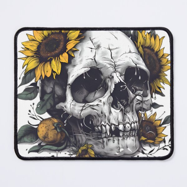 Item preview, Aesthetic Skull With Flowers designed and sold by deckur.