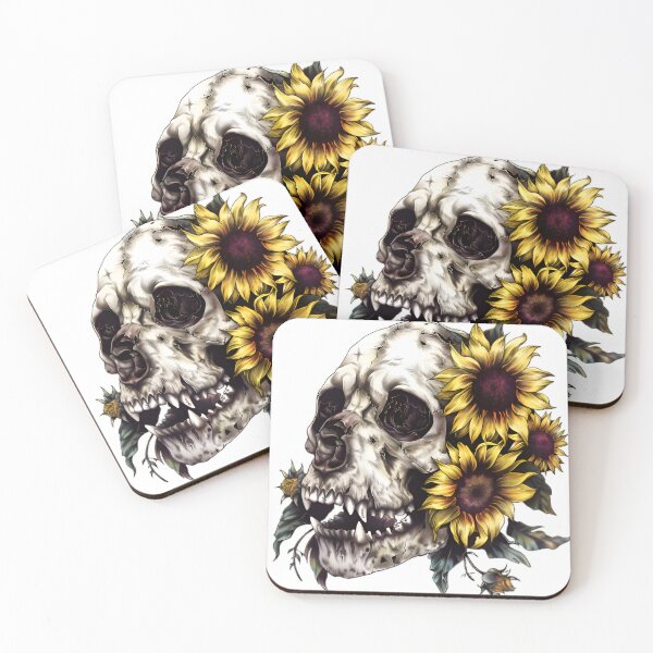 Item preview, Canine Skull With Flowers designed and sold by deckur.