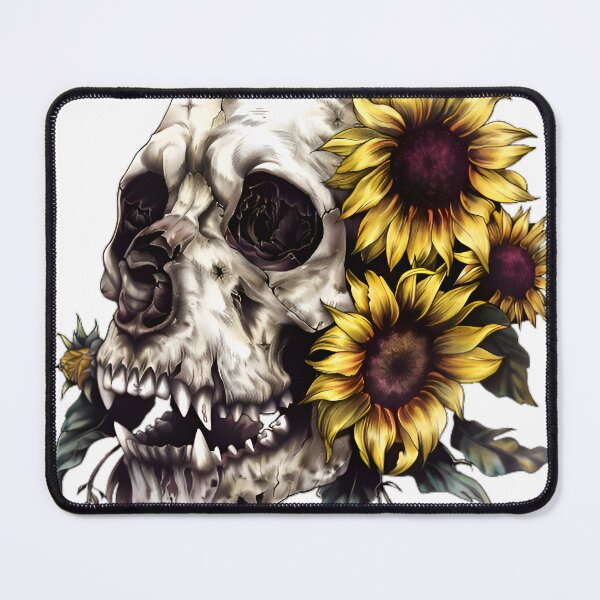 Item preview, Canine Skull With Flowers designed and sold by deckur.