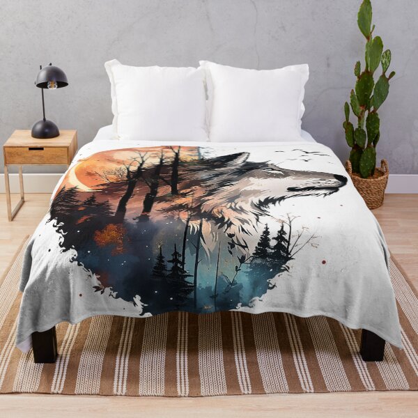 Item preview, wolf face and forest designed and sold by maniabx.