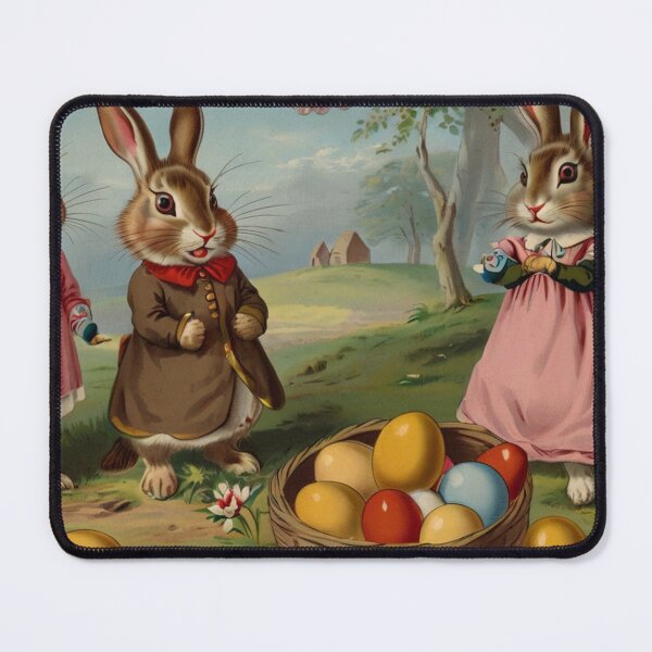 Item preview,  Easter Bunnies with Eggs Beautiful Vintage Victorian antique style Easter Card designed and sold by Vintage Designs +.