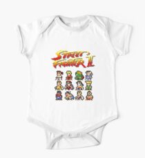 Street Fighter 2 Characters Pixel Art One Piece - Short Sleeve