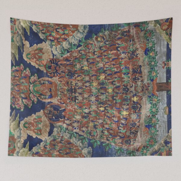 Item preview, Buddhist Thangka of Tsongkhapa and the Gelug Refuge Tree designed and sold by Onodera.