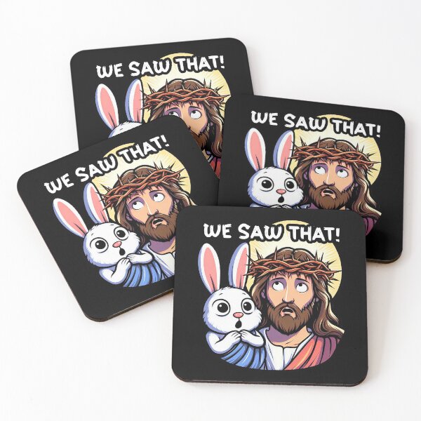 Item preview, We Saw That meme Jesus Christ and Easter Bunny designed and sold by plushism.