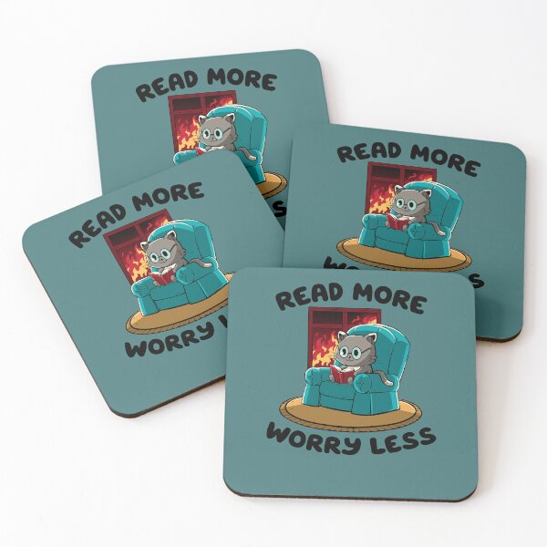 Item preview, Copy of Read More Worry Less - Funny Book Cat Cute Sarcasm Gift designed and sold by koalateess.