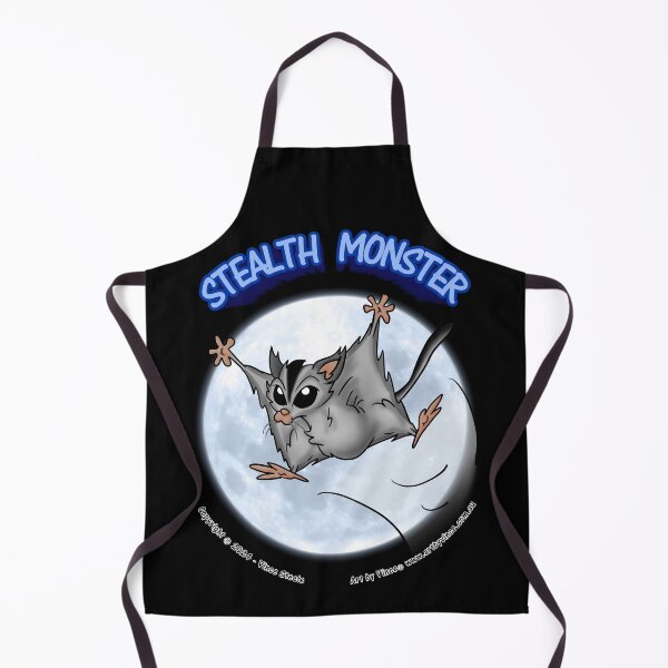 Item preview, Stealth Monster Sugar Glider with blue text designed and sold by Vince Steele.