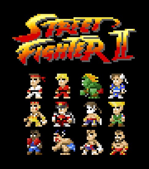 Street Fighter 2 Characters Pixel Art Posters By Orinemaster