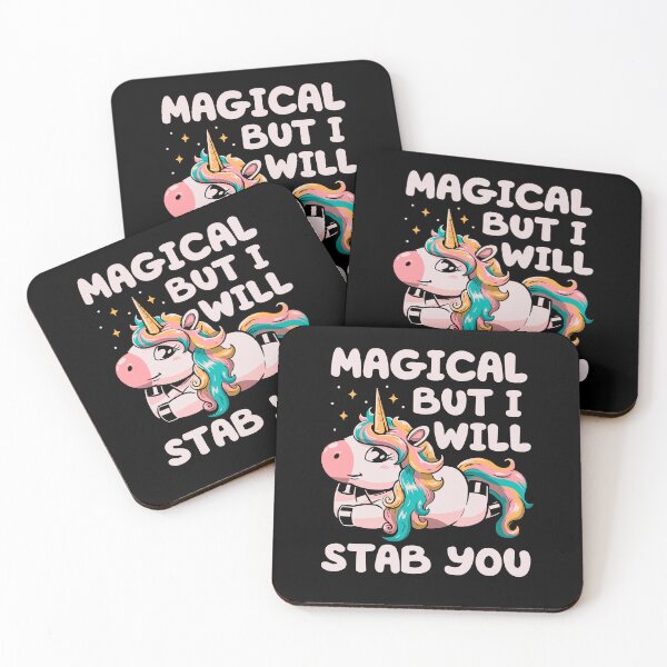 Item preview, Magical But Will Stab You - Funny Unicorn Cute Sarcasm Gift designed and sold by koalateess.
