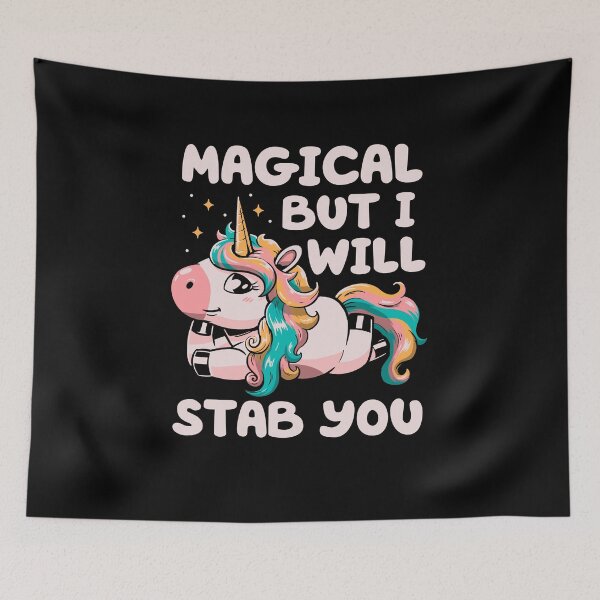Item preview, Magical But Will Stab You - Funny Unicorn Cute Sarcasm Gift designed and sold by koalateess.