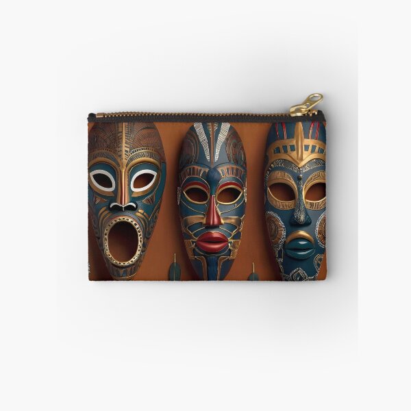 Item preview, Faces of the Soul Ancient traditional African mask digital art designed and sold by mwanarte.