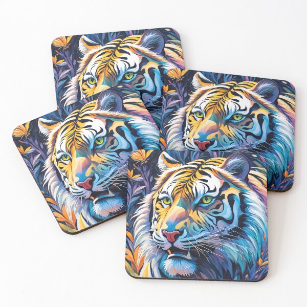 Item preview, Abstract Expressionist style painting of a Tiger designed and sold by Petalandfur.