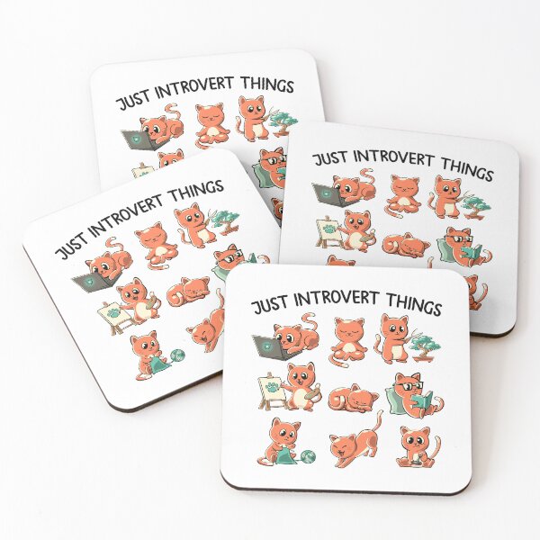 Artikelvorschau, Just Introvert Things - Funny Antisocial Cat Cute Sarcasm Gift entworfen und verkauft von koalateess.