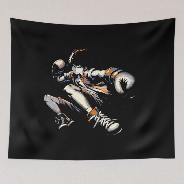 Item preview, Dynamic Anime Boxer Intense Gym Motivation designed and sold by CatherWilliams.