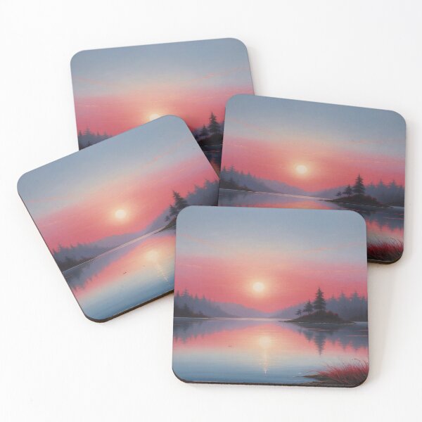 Item preview, Twilight Tranquility: A Peaceful Waterscape with Silhouetted Trees designed and sold by Animepic222.