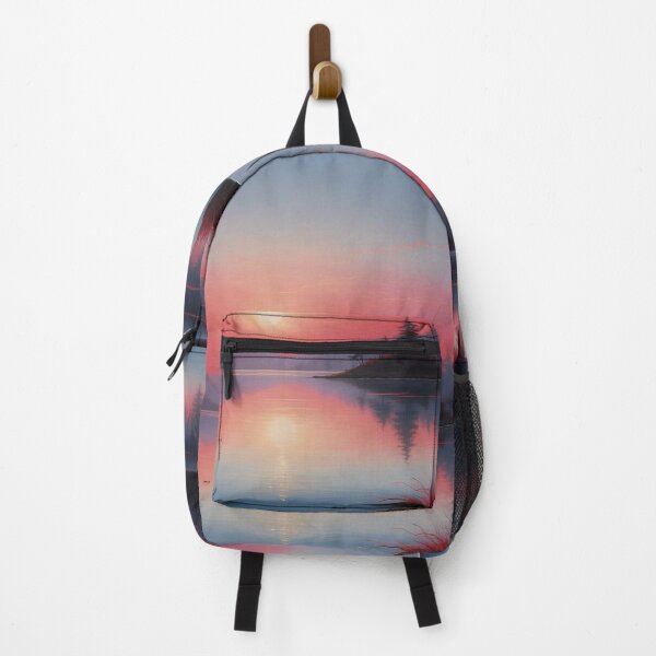 Item preview, Twilight Tranquility: A Peaceful Waterscape with Silhouetted Trees designed and sold by Animepic222.