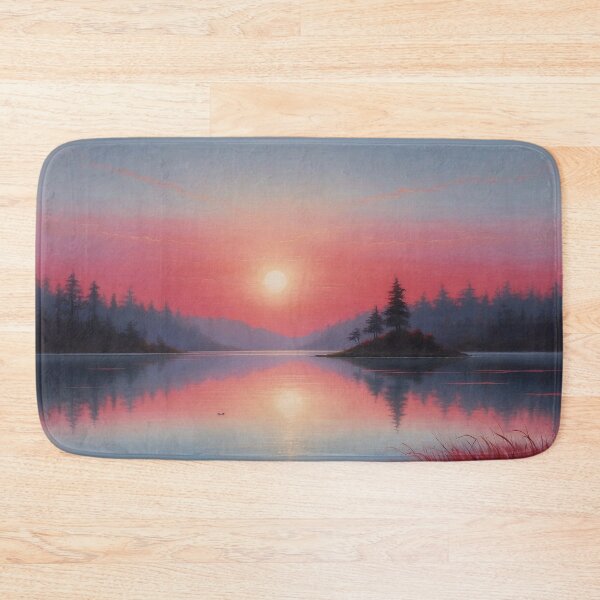 Item preview, Twilight Tranquility: A Peaceful Waterscape with Silhouetted Trees designed and sold by Animepic222.