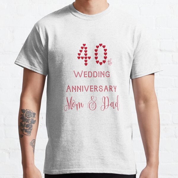 40 Years Strong Wedding Anniversary T Shirt Couples 40th Anniversary Shirts Matching Anniversary Shirts