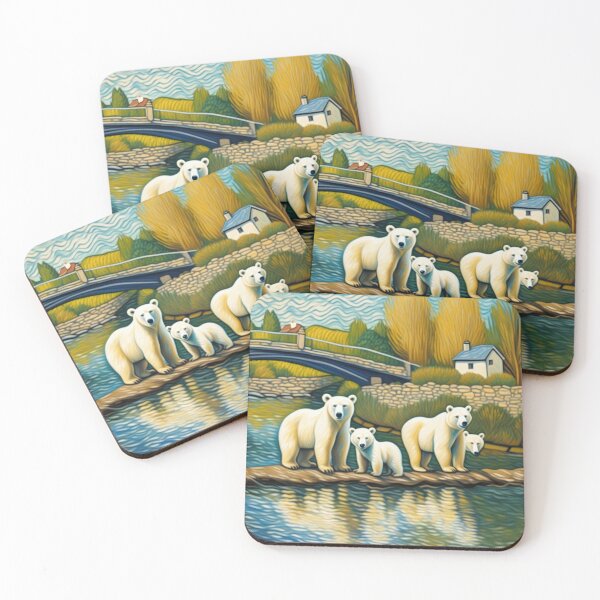 Item preview, Animal Cutest White Bear Family At River Bend Zoo Pals  designed and sold by sportsimpact.