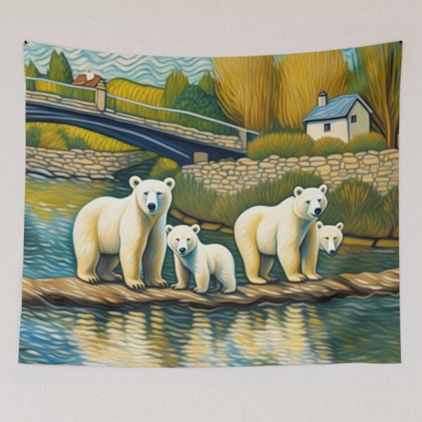 Item preview, Animal Cutest White Bear Family At River Bend Zoo Pals  designed and sold by sportsimpact.