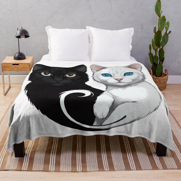 Item preview, Black and white cat together designed and sold by twisted-dot.