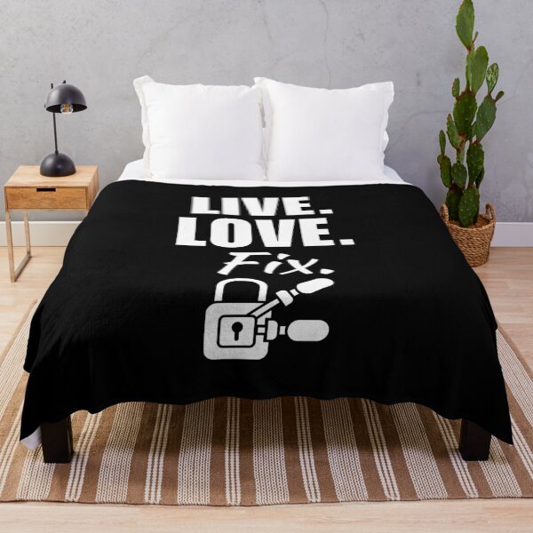 Item preview, Live, love, fix. Funny locksmith job or profession quote or saying for dad or husband birthday designed and sold by NBSStore.