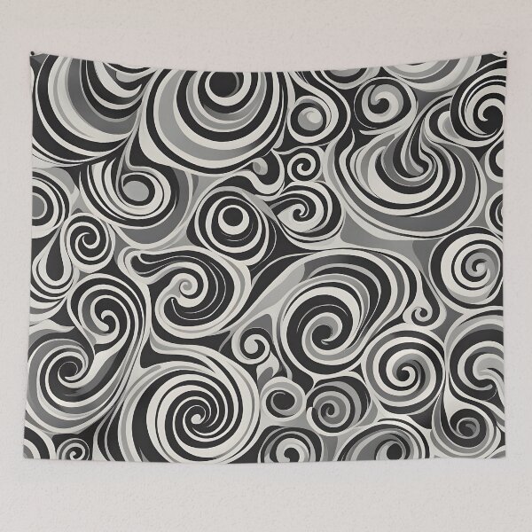 Item preview, Mid-century modern,  Fluid Shapes, Black, White designed and sold by Prints and Lifestyle.