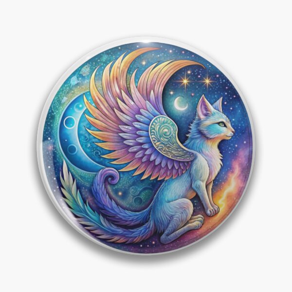 Item preview, Aesthetic cat image with butterfly wings designed and sold by catcraftss.