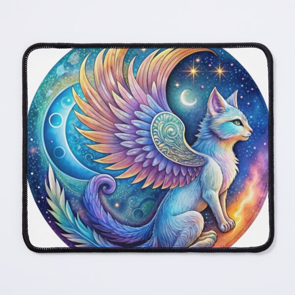Item preview, Aesthetic cat image with butterfly wings designed and sold by catcraftss.
