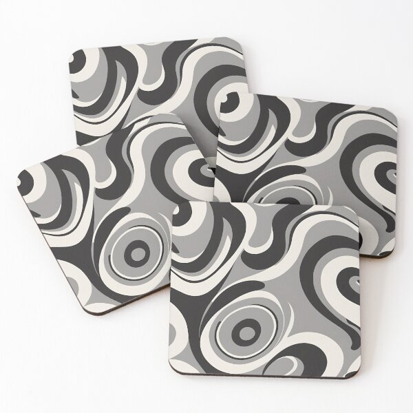 Item preview, Mid-century modern,  Fluid Shapes, Black, White designed and sold by Prints and Lifestyle.