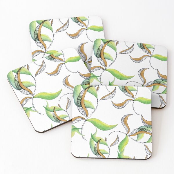 Item preview, Green and Gold Twig Seamless Pattern designed and sold by Aithlin123.