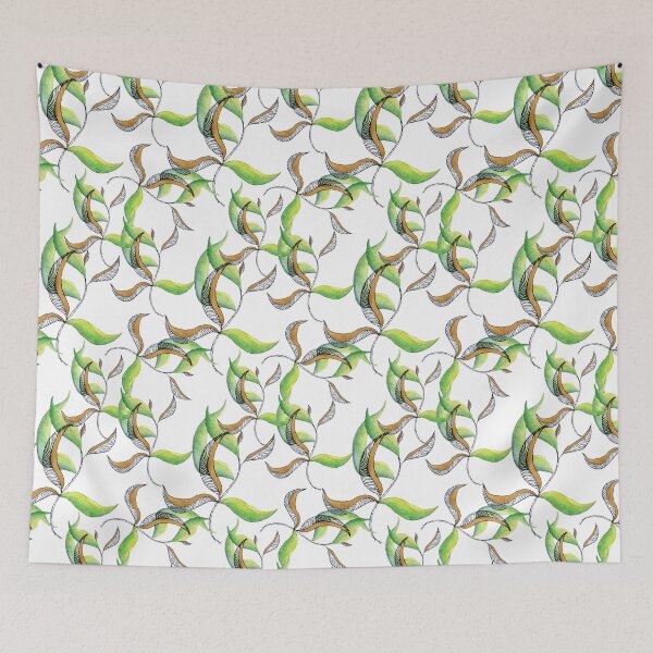 Item preview, Green and Gold Twig Seamless Pattern designed and sold by Aithlin123.