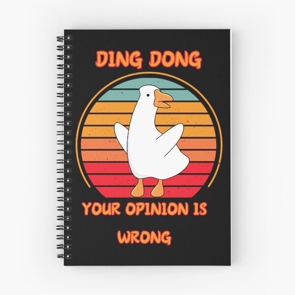 Item preview,  Cute Funny Goose Ding Dong Your opinion is wrong  - Funny Meme Goose designed and sold by ButtonBonanza.