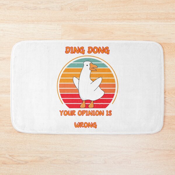 Item preview,  Cute Funny Goose Ding Dong Your opinion is wrong  - Funny Meme Goose designed and sold by ButtonBonanza.