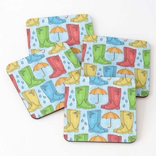 Item preview, Colourful Wellies - Rainy Day - Spring Pattern - Seamless Pattern designed and sold by Amy Farmer.