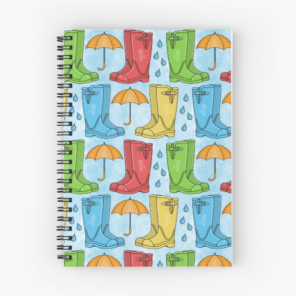 Aperçu de l'œuvre Wellies colorées - Jour de pluie - Modèle de printemps - Modèle sans couture créée et vendue par Amy Farmer.