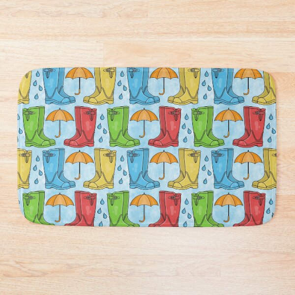 Item preview, Colourful Wellies - Rainy Day - Spring Pattern - Seamless Pattern designed and sold by Amy Farmer.