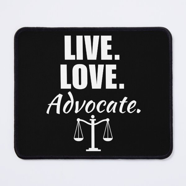 Item preview, Live, love, advocate. Funny lawyer profession or occupation saying or quotes for awesome lawyer dad designed and sold by NBSStore.
