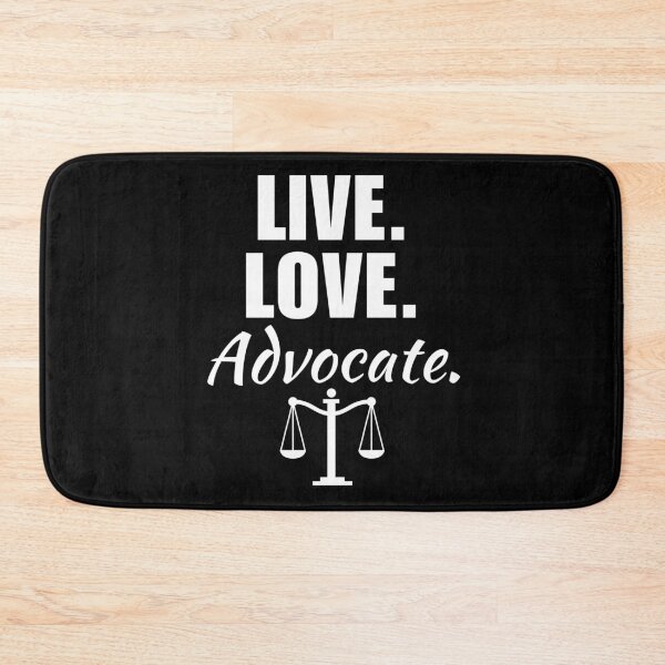 Item preview, Live, love, advocate. Funny lawyer profession or occupation saying or quotes for awesome lawyer dad designed and sold by NBSStore.