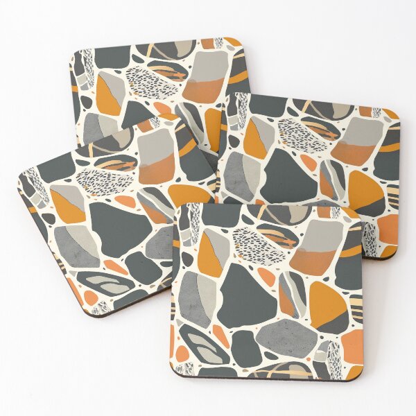 Item preview, Black, Grey & Orange Stones designed and sold by Alfredus.