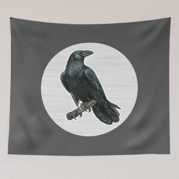 Item preview, Crow Watercolor Drawing designed and sold by LivingColorful.