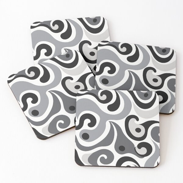 Item preview, Mid-century modern,  Fluid Shapes, Black, White designed and sold by Prints and Lifestyle.