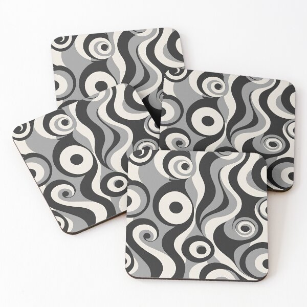 Item preview, Mid-century Modern,  Fluid Shapes, Black, White designed and sold by Prints and Lifestyle.