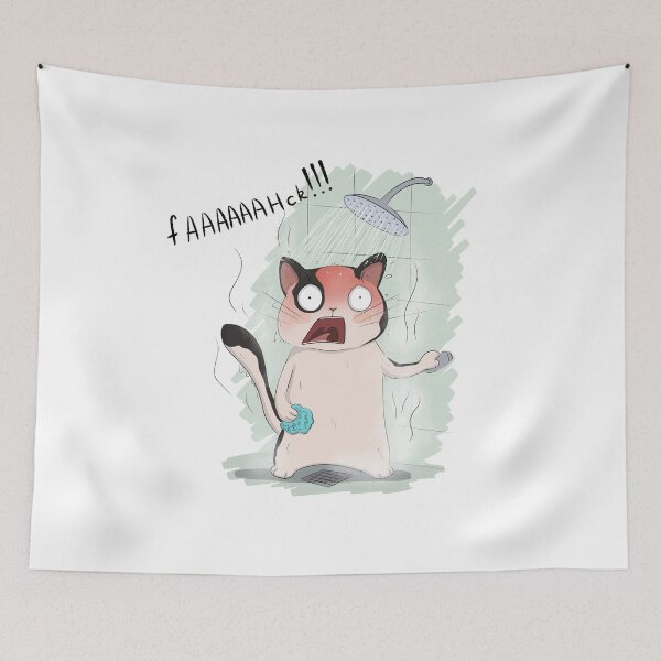 Item preview, Too hot water in shower for the Grumpy Cat designed and sold by ZeinalArt.
