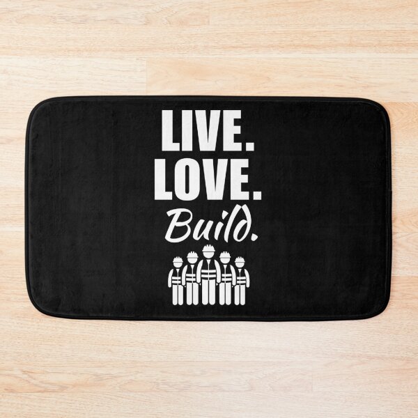 Item preview, Live, love, build. Funny quote for builder job or profession, home or house tradesman building designed and sold by NBSStore.