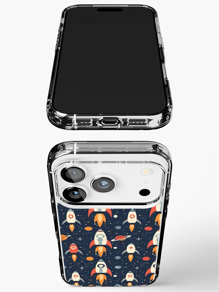 Thumbnail 3 of 5, iPhone Case, Space Rockets designed and sold by Alfredus.